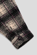 Load image into Gallery viewer, Wool Plaid Zip Shirt &#39;Lilac&#39;