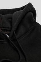 Load image into Gallery viewer, Satin Patch Oversized Hoodie &#39;Washed Black&#39;