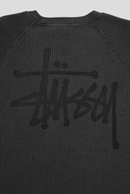 Load image into Gallery viewer, Raglan Thermal Basic Stock Crew 'Washed Black