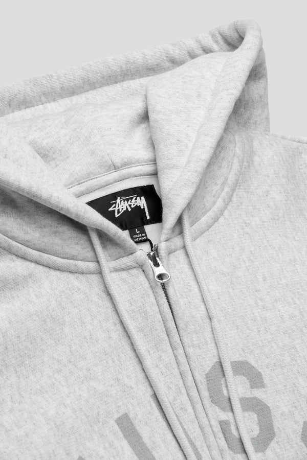 Stussy EST Printed Zip Hoodie 'Ash Heather'