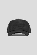 Load image into Gallery viewer, Cursive Stitch Trucker Cap 'Black'