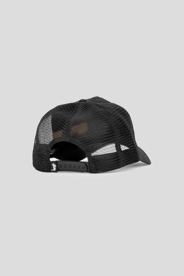 Cursive Stitch Trucker Cap 'Black'