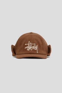 Ear Flap Wool Crown Cap 'Brown'