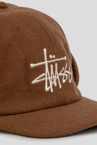 Ear Flap Wool Crown Cap 'Brown'