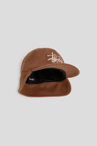 Ear Flap Wool Crown Cap 'Brown'