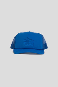 Big Basic Trucker Cap in Shadow Black & Sports Blue