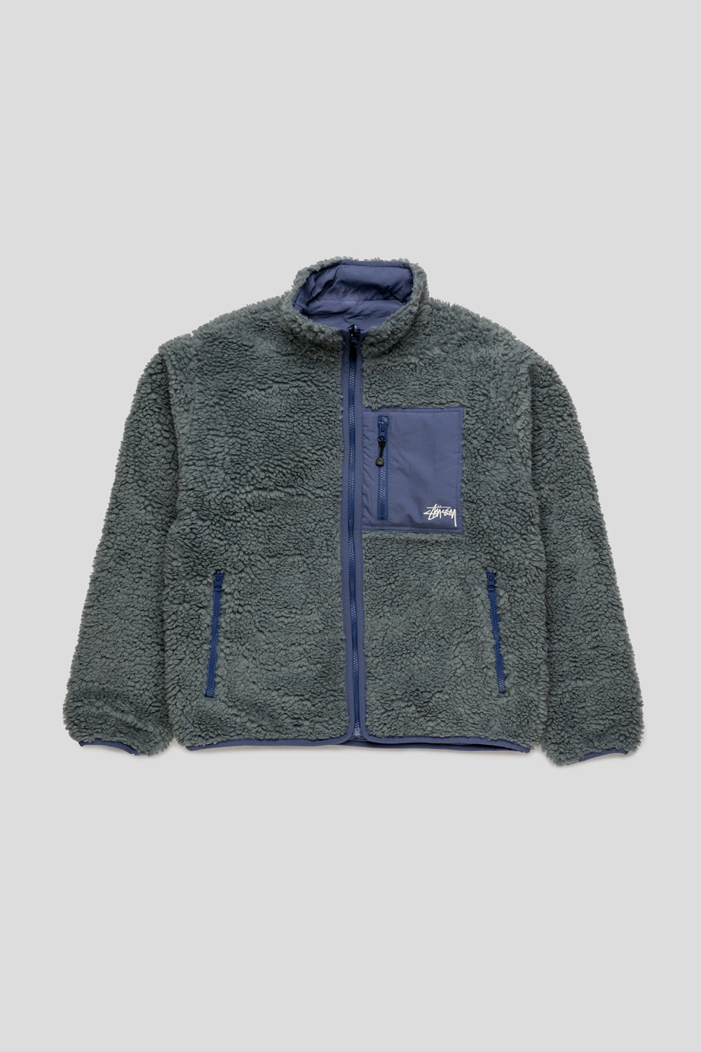 Sherpa Reversible Jacket 'Blue Stone'