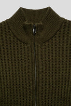 Load image into Gallery viewer, Military Patch Zip Sweater 'Green'