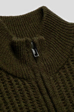 Load image into Gallery viewer, Military Patch Zip Sweater 'Green'