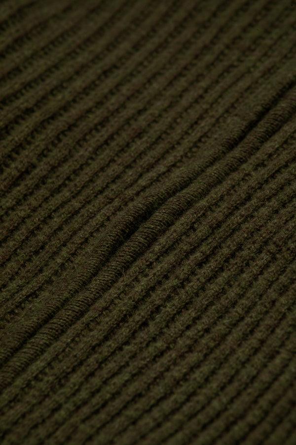 Military Patch Zip Sweater 'Green'