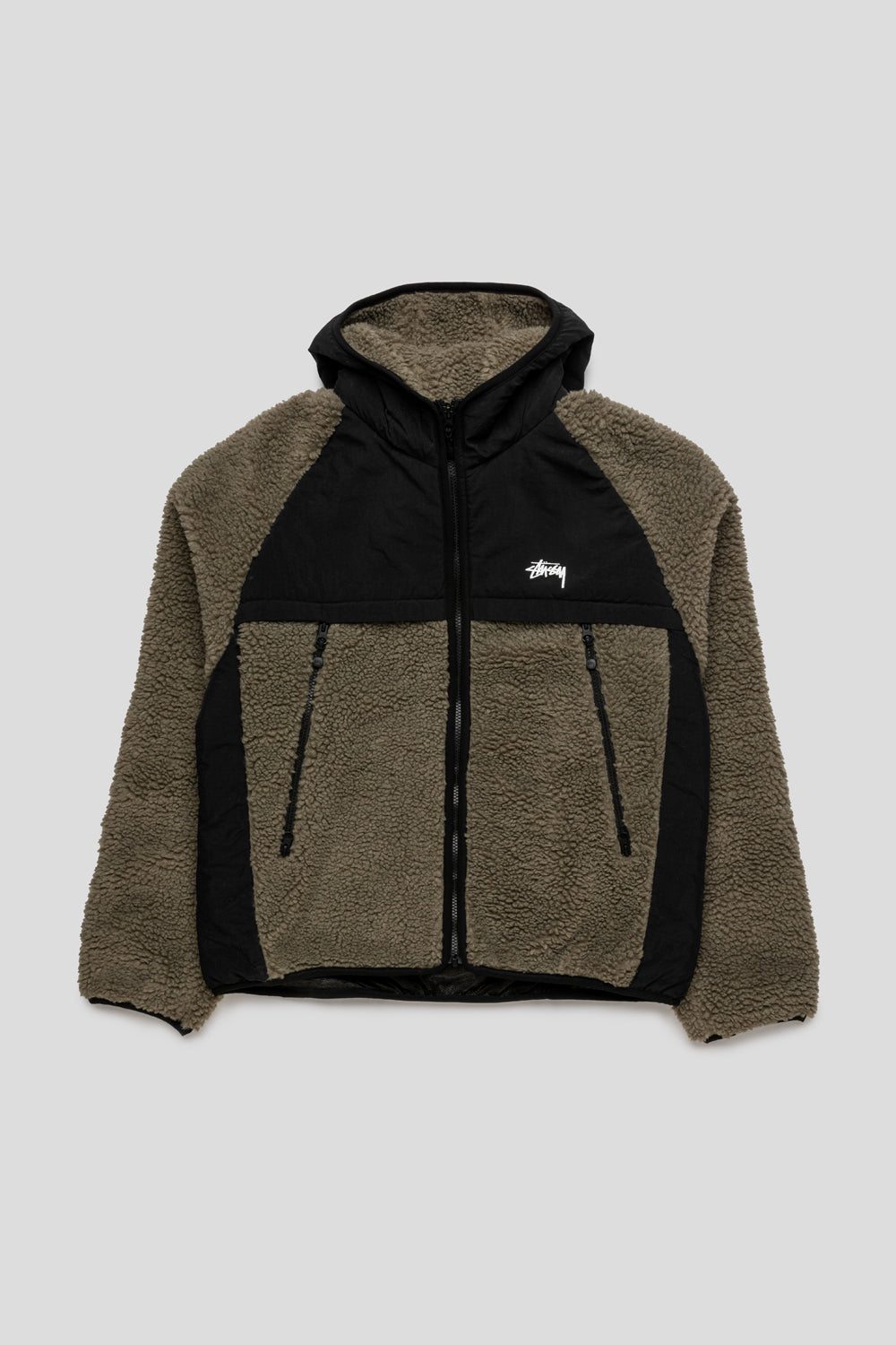 Stussy Sherpa Paneled Hooded Jacket – Foosh