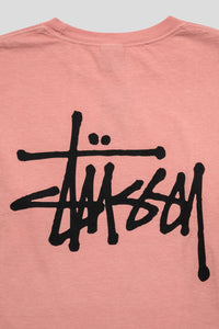 Basic Stussy Pigment Dyed Longsleeve 'Coral'