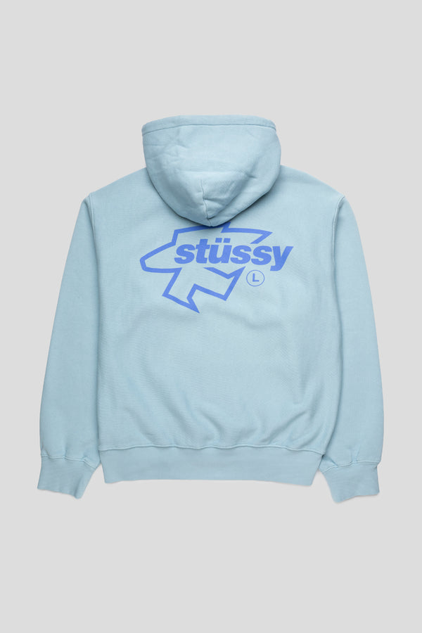 Surf Size Garment Dyed Zip Hoodie 'Sky Blue'