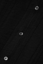 Load image into Gallery viewer, Pleated Textured Shirt Black'