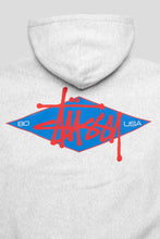 Load image into Gallery viewer, Basic Diamond Zip Hoodie 'Ash Heather'