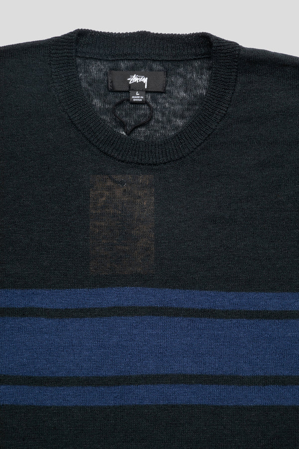Stussy Lightweight Striped Sweater 'Black'