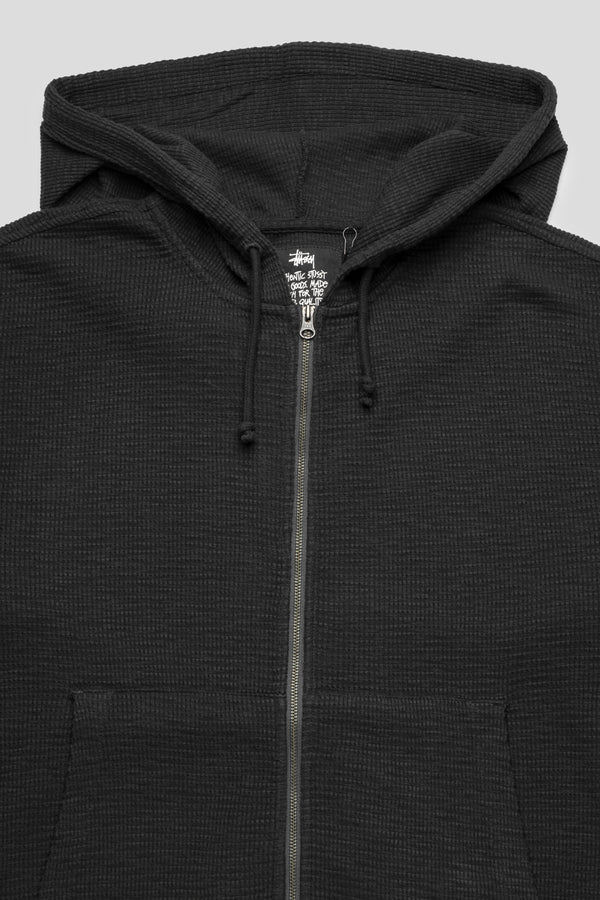 Stussy Lightweight Thermal Hoodie 'Faded Black'