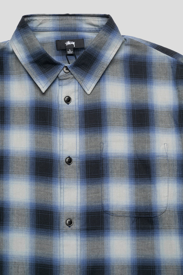 Stussy Beach Ombre Plaid Shirt 'Black'