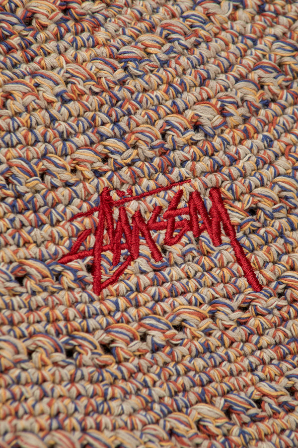 Stussy Hemp Stock Knit Bucket Hat 'Multi Tan'