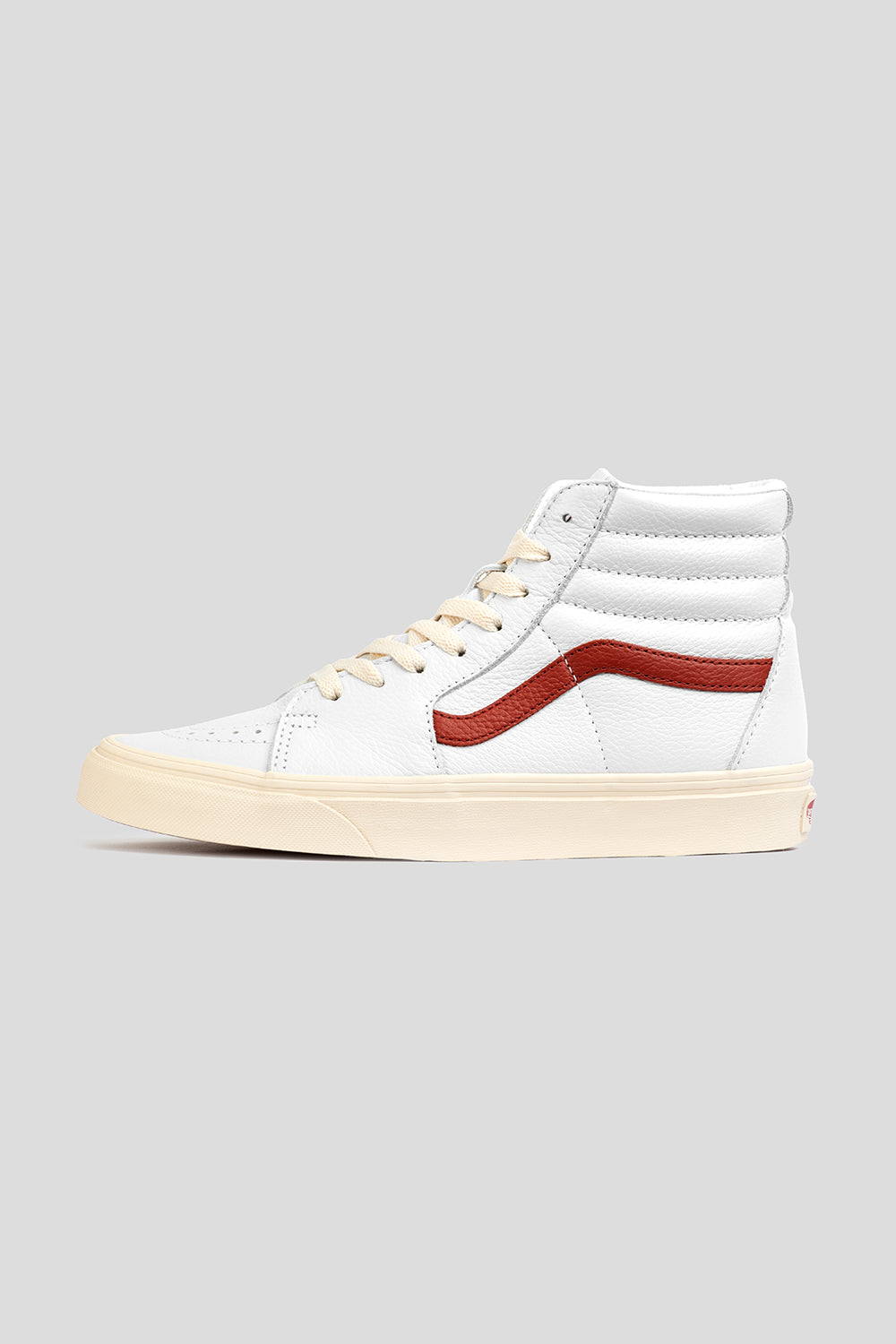 red and white high top vans