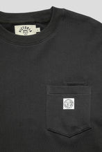 Load image into Gallery viewer, Waffle Sleeve Double Pocket Tee 'Black'