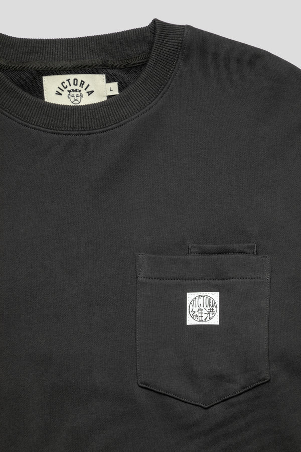 Waffle Sleeve Double Pocket Tee 'Black'