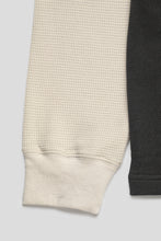 Load image into Gallery viewer, Waffle Sleeve Double Pocket Tee 'Black'