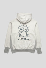 Load image into Gallery viewer, Queenhead Hooded Sweatshirt 'Ash Heather'