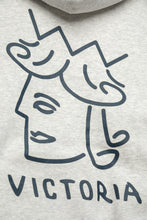 Load image into Gallery viewer, Queenhead Hooded Sweatshirt 'Ash Heather'