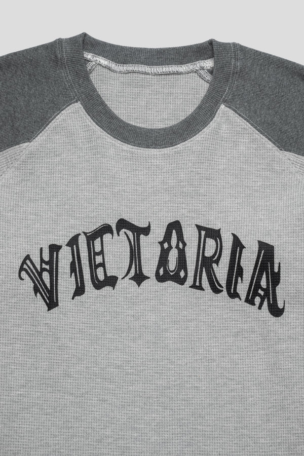 Victoria Gothic Reversible Waffle 'Grey'