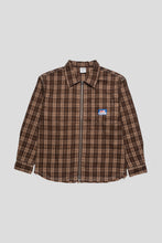 Cargar imagen en el visor de la galería, Victoria Plaid Zip Shirt 'Brown'
