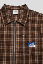 Cargar imagen en el visor de la galería, Victoria Plaid Zip Shirt 'Brown'