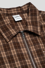 Cargar imagen en el visor de la galería, Victoria Plaid Zip Shirt 'Brown'
