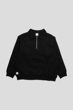 Charger l'image dans la galerie, Victoria YY Quilted Half-Zip Sweatshirt 'Black'