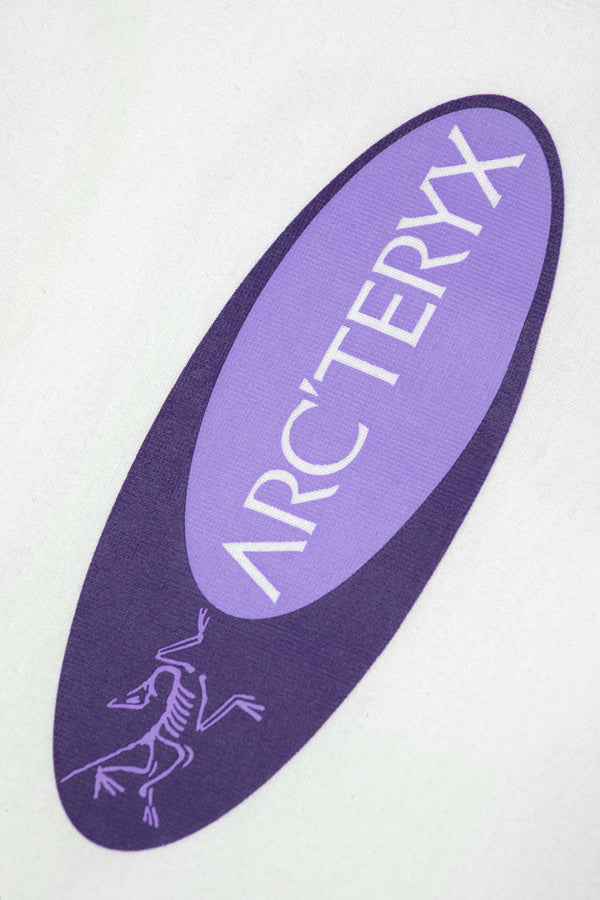 Women's Kragg Cotton Sticker Short Sleeve Shirt 'White Light / Aster'