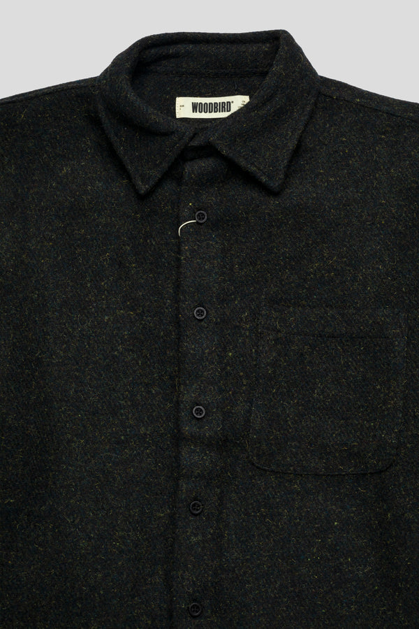 Woodbird Jong Multi Shirt 'Dark Navy'