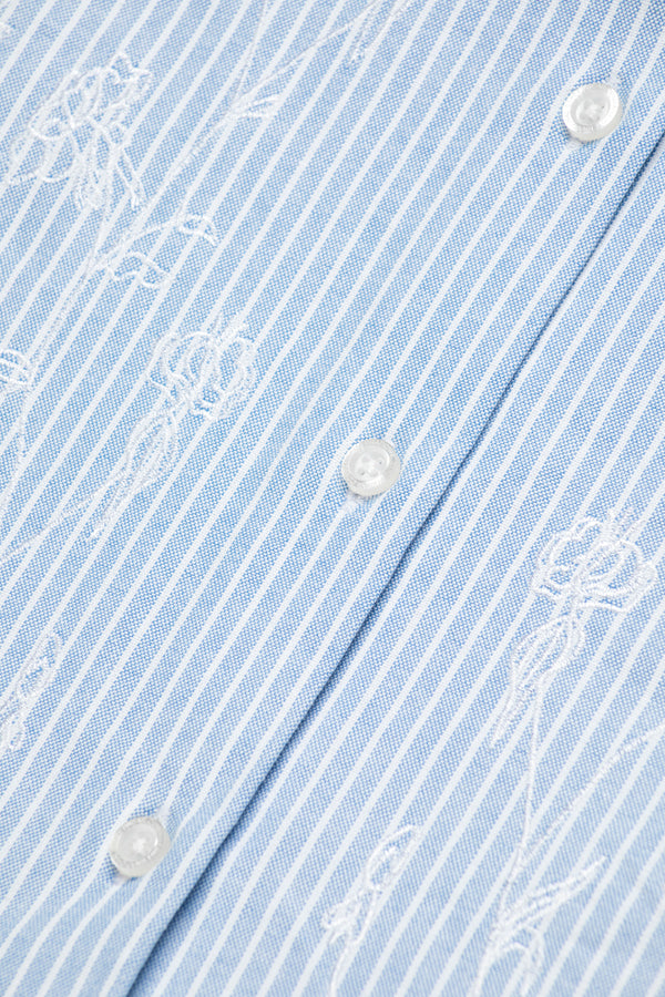 Camisa Luna Ox Flower de Mujer 'Rayas Azules'