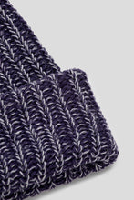 Load image into Gallery viewer, Two Tone Cotton Beanie &#39;Purple / White&#39;