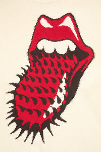 x The Rolling Stones Spiked Logo Knit Sweater