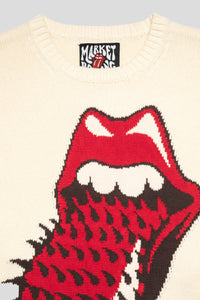 x The Rolling Stones Spiked Logo Knit Sweater