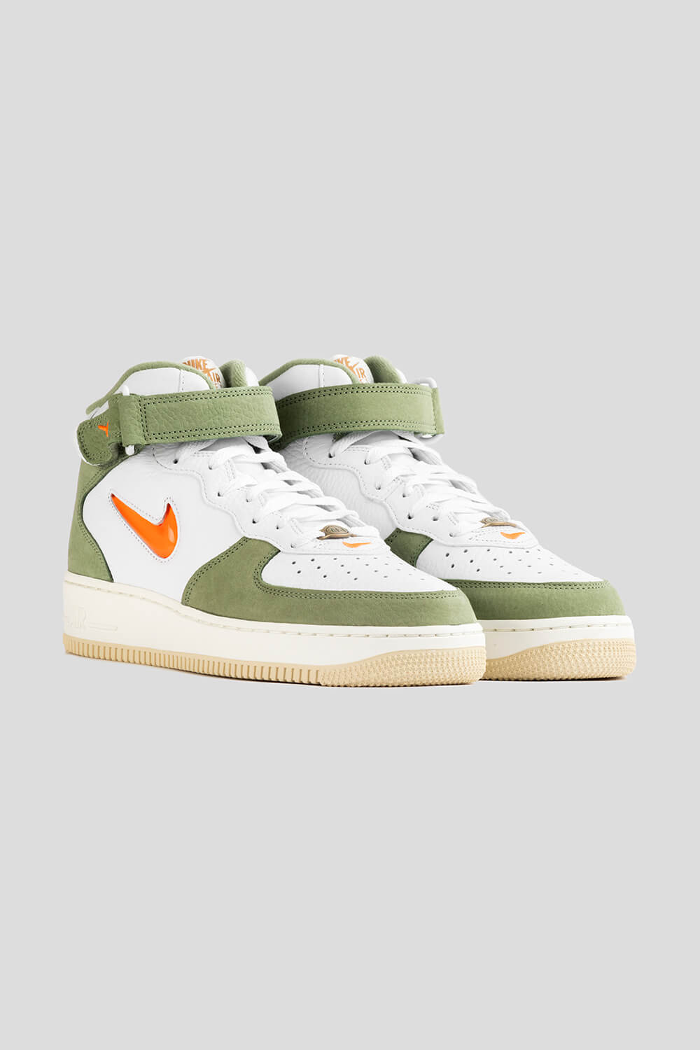 Nike Air Force 1 Mid Olive Green Total Orange Shoes 