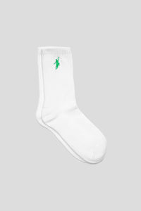 No Comply Socks 'White/Green'